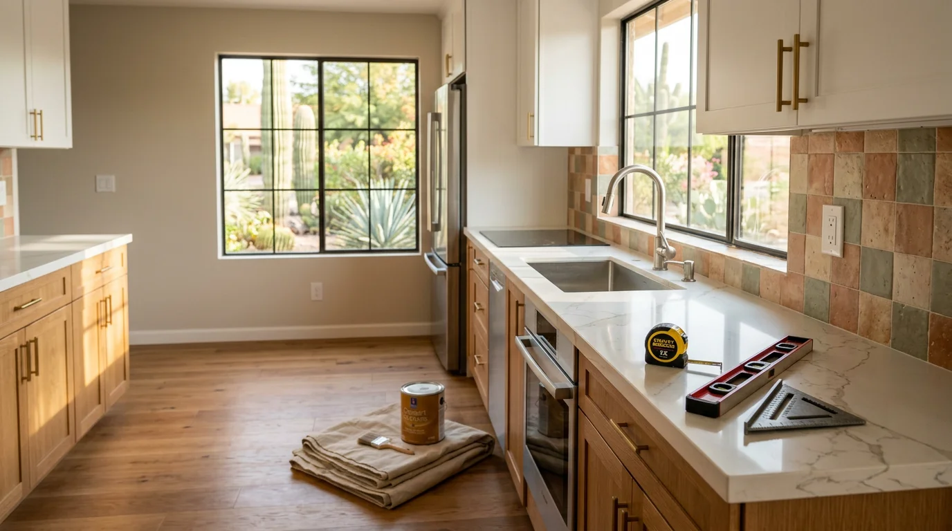 Modern Design Construction crew working on a residential construction project in Peoria, Arizona